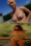 Naked woman doing