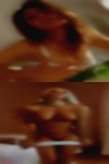 Naked woman cleans himself